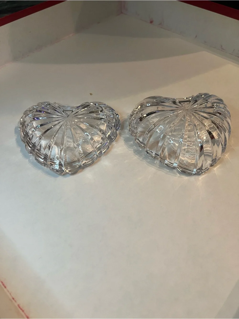 Mikasa Romantic Jewel crystal heart trinket dish/box